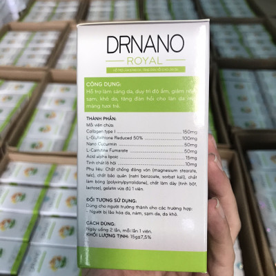 Viên uống trắng da giảm nám DrNano Royal Chính hãng