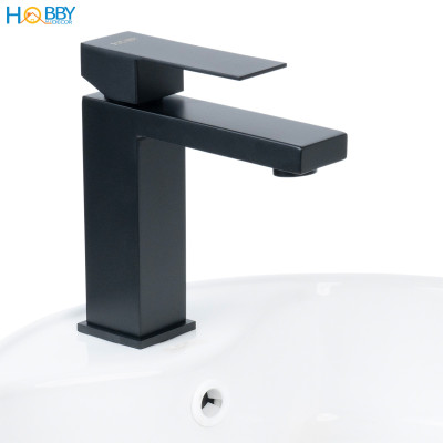 Vòi rửa mặt lavabo nóng lạnh inox 304 sơn đen Hobby Home Decor VRM5D