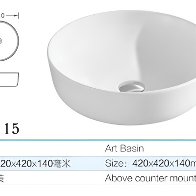 CHẬU RỬA MẶT LAVABO EUROVINTO CAO CẤP MÃ HT-115
