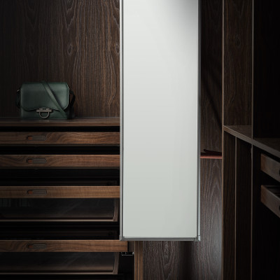 Phụ kiện của tủ áo (Gương âm tủ ray giảm chấn mã GW07 thương hiệu Gerari)