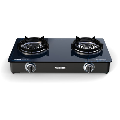 Bếp Gas Đôi Mặt Kính Cao Cấp NaMilux NH-DL3416PG/DL2461PG - Công Suất 2.8 kW/giờ/lò phải - Kiềng Bếp Tráng Men -Hàng Chính Hãng