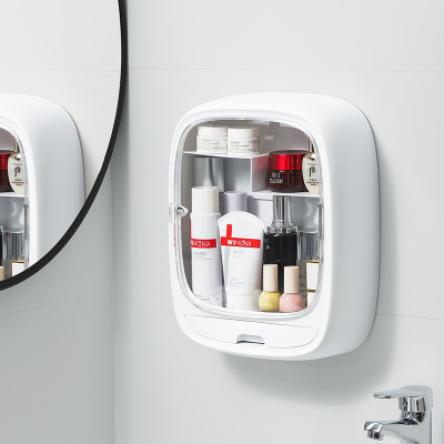 Tủ Kệ đựng mỹ phẩm cao cấp, CỬA MỞ NAM CHÂM KÍNH MIKA TRONG SUỐT treo tường không đục lỗ 