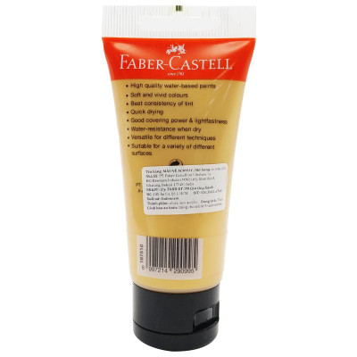 Tuýp màu vẽ ACRYLIC 75ML GOLD (Vàng) Faber 187510