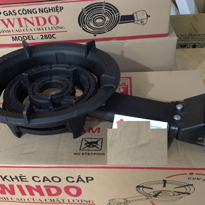  COMBO BẾP GAS CÔNG NGHIỆP HẨM WINDO 280 ( ĐEN ) + TẶNG BÔ VAN DÂY - HÀNG CHÍNH HÃNG
