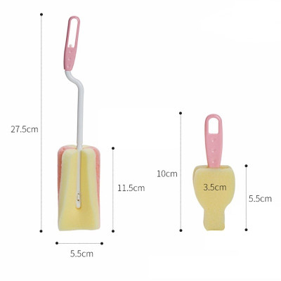 Combo hộp 110 chiếc tăm bông Sanyo kháng khuẩn an toàn cho bé + dụng cụ cọ rửa bình sữa - nội địa Nhật Bản