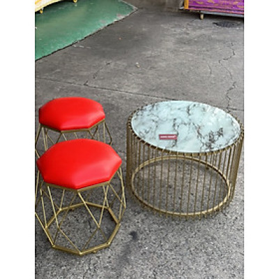 Bộ bàn ghế đơn giản Juno Sofa 2 đôn và 01 bàn