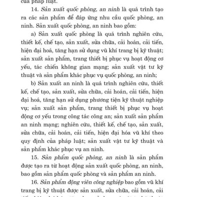 Luật công nghiệp quốc phòng , an ninh và động viên công nghiệp 2024 - bàn in 2024