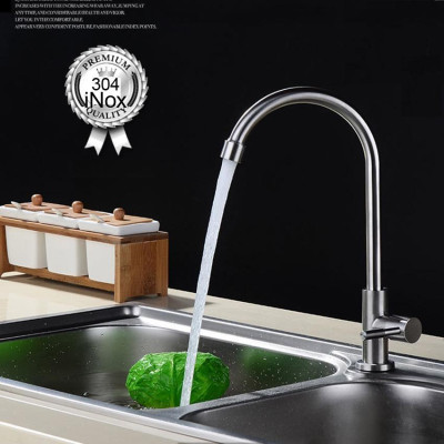 Vòi nước rửa chén inox 304 cắm chậu Lạnh Vòi rửa bát xoay 360 độ (Bảo hành 12 tháng - 1 đổi 1)