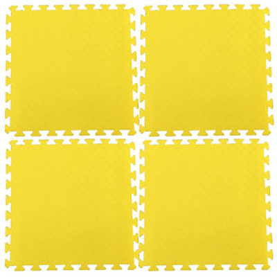 Bộ 4 tấm Thảm xốp trải sàn cho bé ECOBABY, thảm xốp eva đạt tiệu chuẩn Mỹ và Châu Âu - kích thước 1 tấm 60x60cm, độ dày 1cm - màu vàng