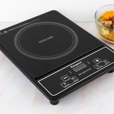 Bếp hồng ngoại đơn Kangaroo KG20IFP1, 2000W - Kính chịu lực - Hàng chính hãng