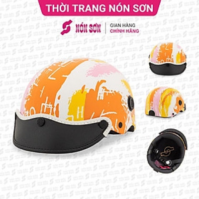 ƯU ĐÃI - Mũ bảo hiểm lỗ thông gió hoa văn chính hãng NÓN SƠN AMP-TR101