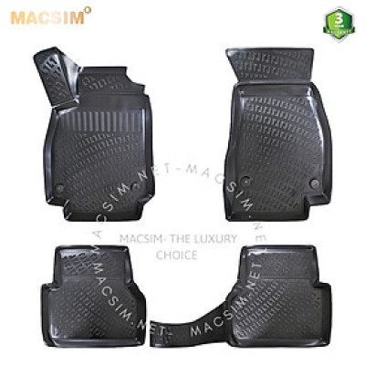 Thảm lót sàn ô tô nhựa TPU Silicon Audi A7 second generation (Type 4K8) 2018 + Nhãn hiệu Macsim