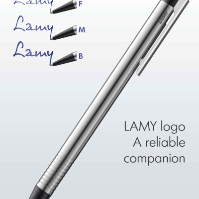 Gift Set Lamy Notebook A6 Softcover Grey + Lamy Logo Steel - GSA6-Lo004