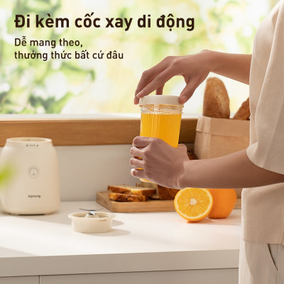 Máy xay sinh tố Joyoung JFB-621 - Dung tích 600ml, Công suất 160W, 3 cốc xay - Hàng chính hãng