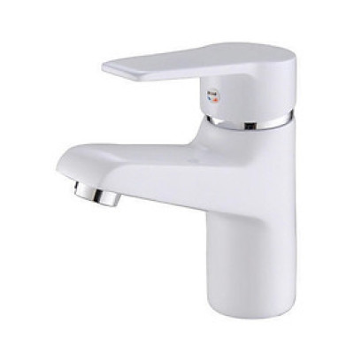 Vòi lavabo nóng lạnh đồng thau, sơn tĩnh điện