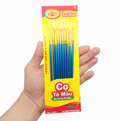 Bộ 10 Cọ Tô Màu Đầu Tròn Let