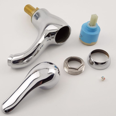 Vòi lavabo lạnh Eurolife EL-117 (Trắng bạc)