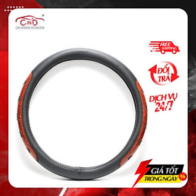 Bọc Vô Lăng CIND LP-882 Size M Màu Đen Gỗ