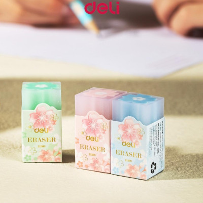 Gôm Thạch Hình Hoa Sakura - Deli EH309 - Xanh Lá