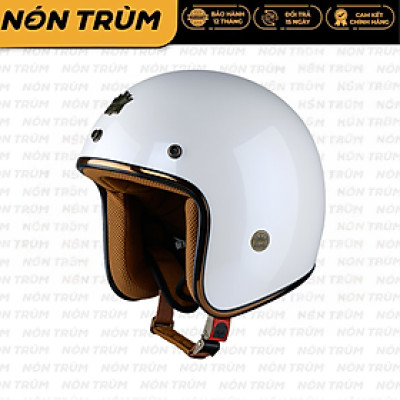 Nón bảo hiểm 3/4 ROYAL M20C trắng bóng