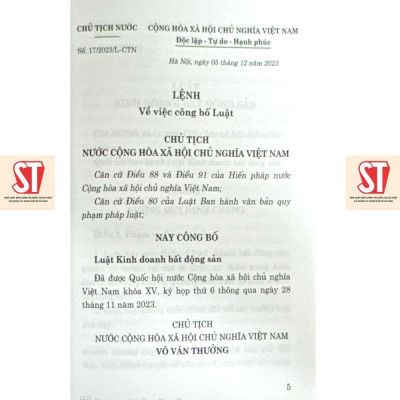 Sách - Luật Kinh Doanh Bất Động Sản - NXB Chính Trị Quốc Gia