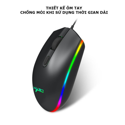 Chuột Có Dây HXSJ V300 Điều Chỉnh Độ Nhạy DPI 1600 Sử Dụng Cho LapTop, Pc... - Hàng Chính Hãng 