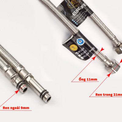 Bộ 2 Dây cấp Lavabo nóng lạnh Eurolife EL-X24