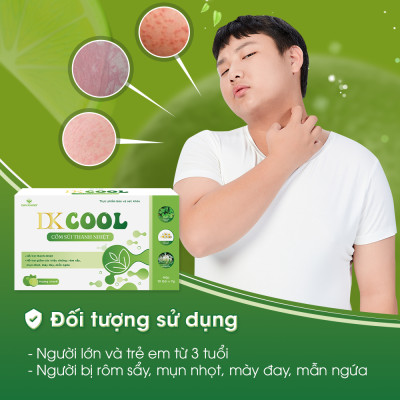 Bột Sủi Thanh Nhiệt DKCOOL Giảm Lở Miệng Nhiệt Miệng Rôm Sẩy - Hộp 10 Gói x 7g