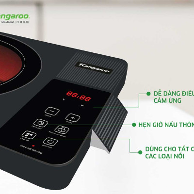 Bếp hồng ngoại đơn Kangaroo KG20IFT2, Công suất 2000W - Hàng chính hãng