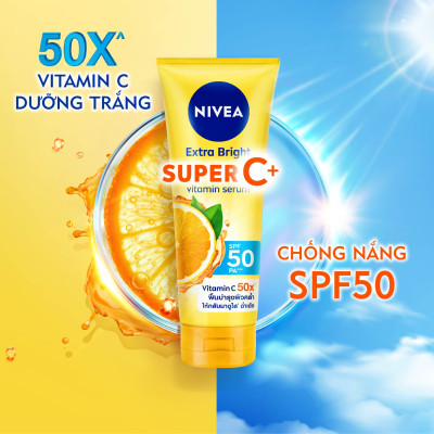 Serum Dưỡng Thể & Chống Nắng SPF50 PA+++ NIVEA Vitamin Super C+ (180 ml) - 98449