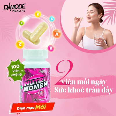 Viên uống bổ sung Vitamin khoáng chất NUTRIWOMEN Damode dành cho nữ lọ 100 viên