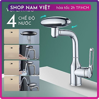Vòi Nước Lavabo Cao Cấp Inox Đĩa Bay 4 Chế Độ Nước