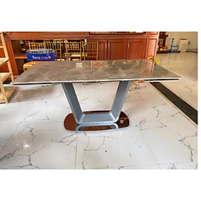 Bàn ăn thông minh kéo dài mặt đá Juno Sofa chân inox 