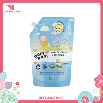 Nước giặt xả cho bé Pom Pom Newborn túi 2700 ml