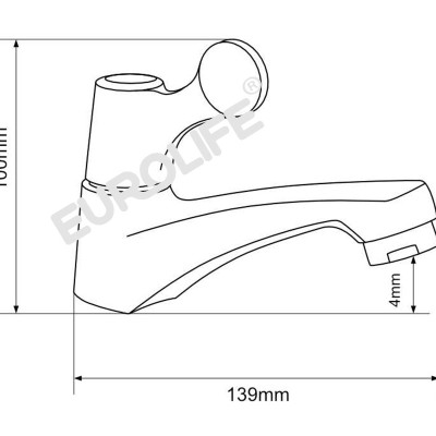 Vòi Lavabo lạnh Eurolife EL-113 (Trắng bạc)