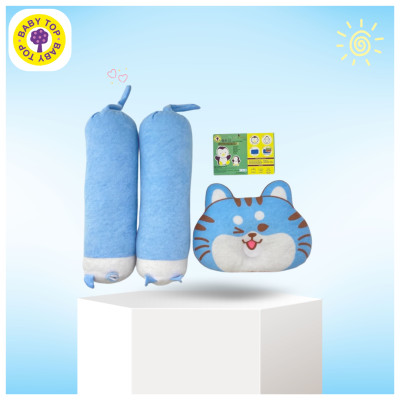 Gối Đôi Con Sâu BabyTop (25x32)( 13x43)cm x 2 ( Màu và họa tiết ngẫu nhiên )