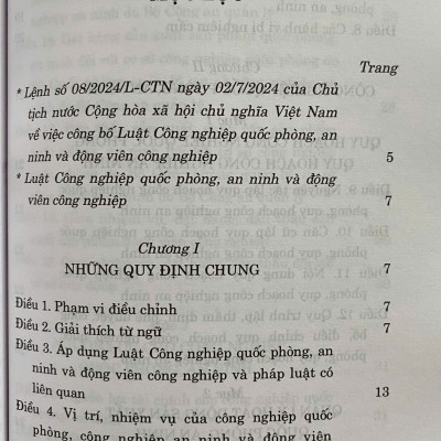 Luật Công Nghiệp Quốc Phòng, An Ninh và Động Viên Công Nghiệp Năm 2024