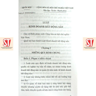 Sách - Luật Kinh Doanh Bất Động Sản - NXB Chính Trị Quốc Gia