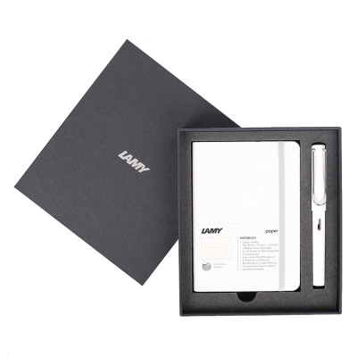 Gift Set Lamy Notebook A6 Softcover White + Lamy Safari White - GSA6-Sa0026