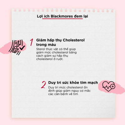 Viên uống Blackmores hỗ trợ giảm cholesterol chai 60 viên