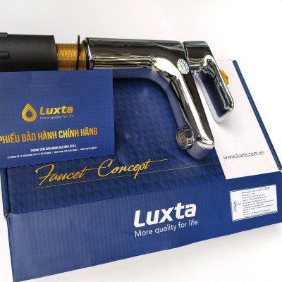 Vòi Lavabo Đồng Thau Mạ Crome Nóng Lạnh LUXTA L1220