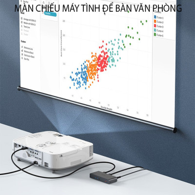 SOAIY Bộ Chia HDMI 1 Ra 2 Cổng UNITEK V130A Hỗ Trợ 4K Cao Cấp - Hàng Nhập Khẩu