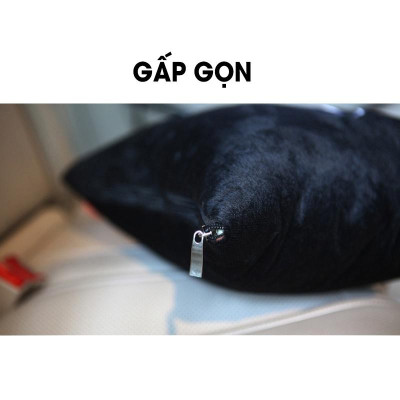 Gối và chăn (mền) 2 trong 1 (logo Hyundai) - Sử dụng làm tựa lưng chăn đắp văn phòng hoặc ô tô tiện dụng chất lông tuyết