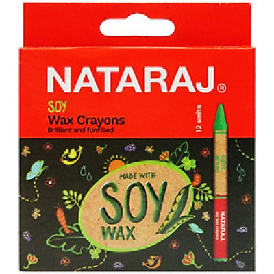 Hộp 12 Bút Sáp Màu Soy - Nataraj