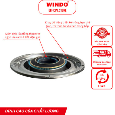 Bếp Gas Công Nghiệp Thấp Áp 3 Lò WINDO - 310 | Bếp gas 3 lò sen lửa lớn nấu nhanh hơn- Hàng Chính Hãng