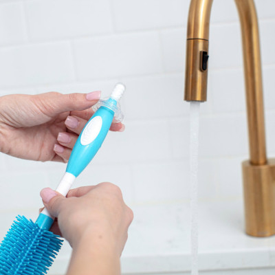 [ AC055 ] Cọ rửa bình sữa cổ thường và cổ rộng, chất liệu silicone - Dr.Brown