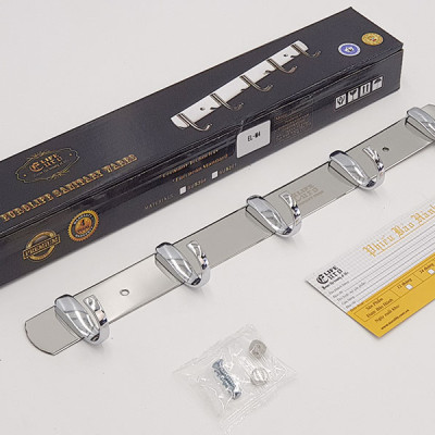 Móc treo áo 5 chấu Inox Eurolife EL-M4 (Trắng bạc)