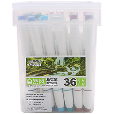 ART MARKER - Hộp Bút Lông Hai Đầu-(12/18/24/36/48)-Màu -BAOKE | MP2913