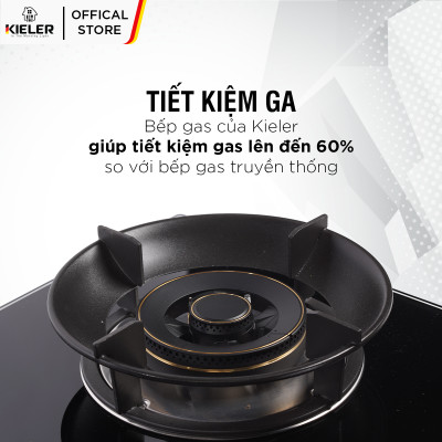 Bếp gas mặt kính cường lực KIELER KL-G153 tiết kiệm gas, công suất mạnh 5200W, mặt bếp chịu nhiệt tốt - Hàng chính hãng