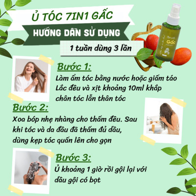 Hỗn hợp ủ tóc 7in1 dưỡng tóc chắc khỏe, thúc đẩy tóc mọc nhanh, mọc nhiều